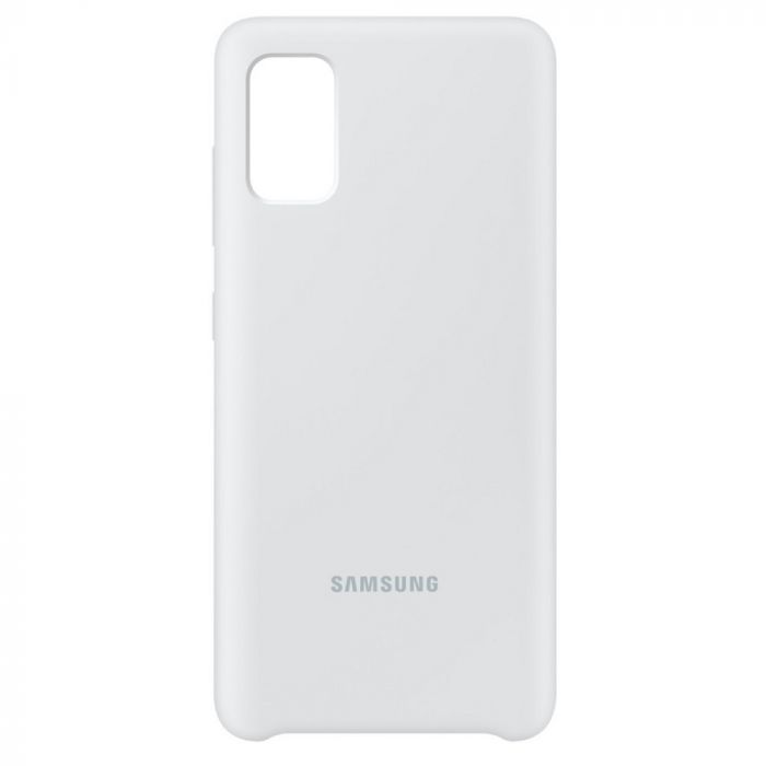 Husa telefon originala Samsung Silicone Cover, pentru Samsung Galaxy A41, alb