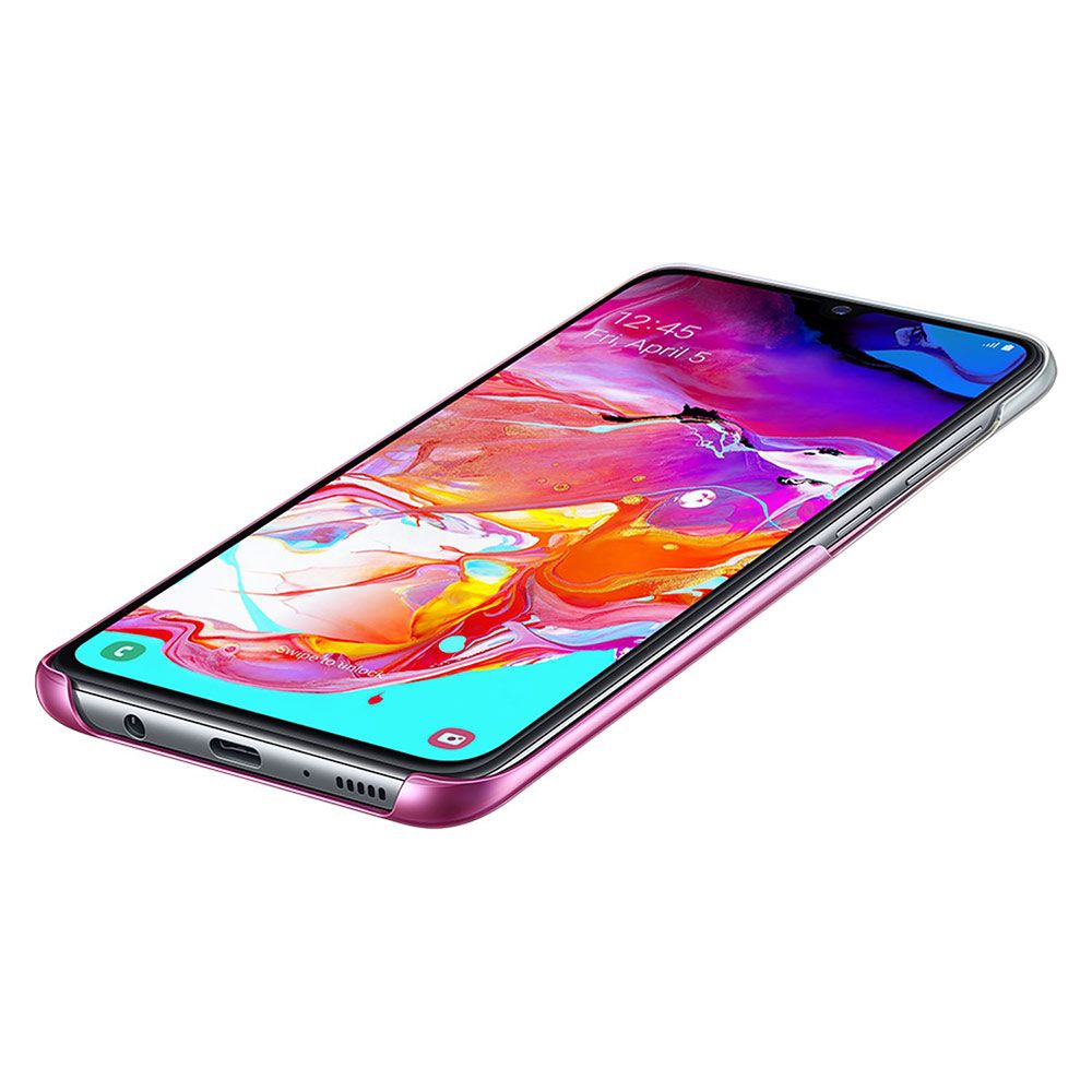 Husa telefon originala Samsung Gradation Cover, pentru Samsung Galaxy A70, roz
