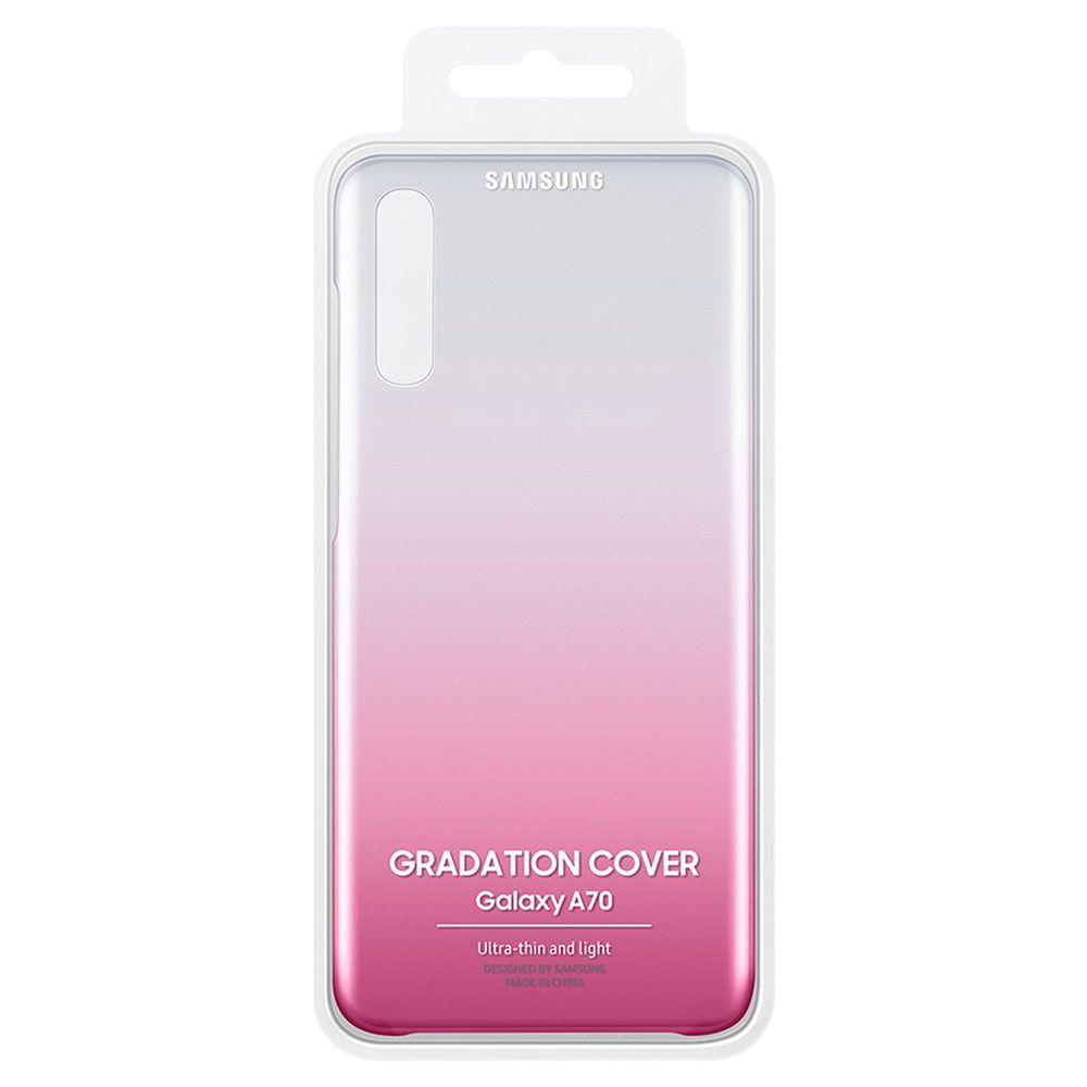 Husa telefon originala Samsung Gradation Cover, pentru Samsung Galaxy A70, roz
