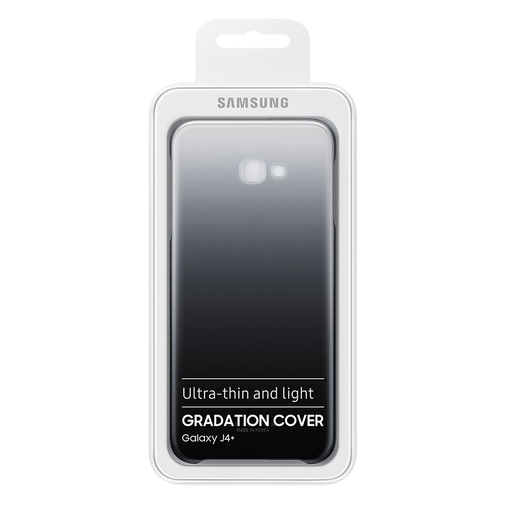 Husa telefon originala Samsung Gradation Cover, pentru Samsung Galaxy J4 Plus, negru