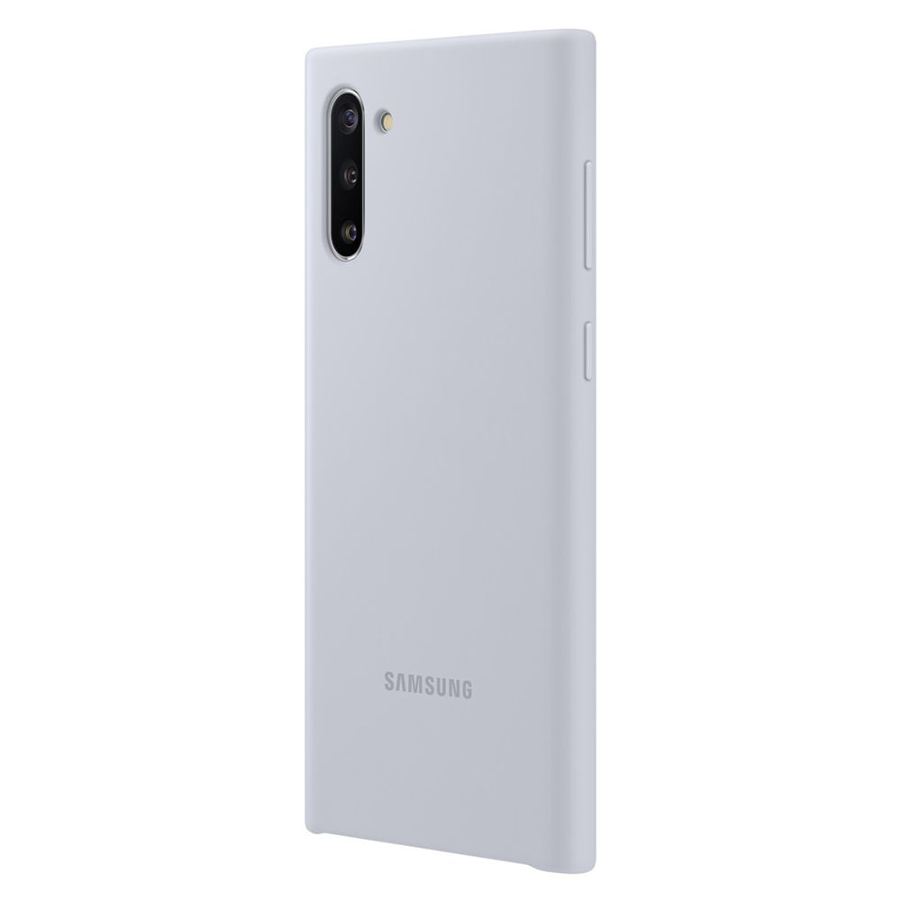 Husa telefon originala Samsung Silicone Cover, pentru Samsung Galaxy Note 10, argintiu