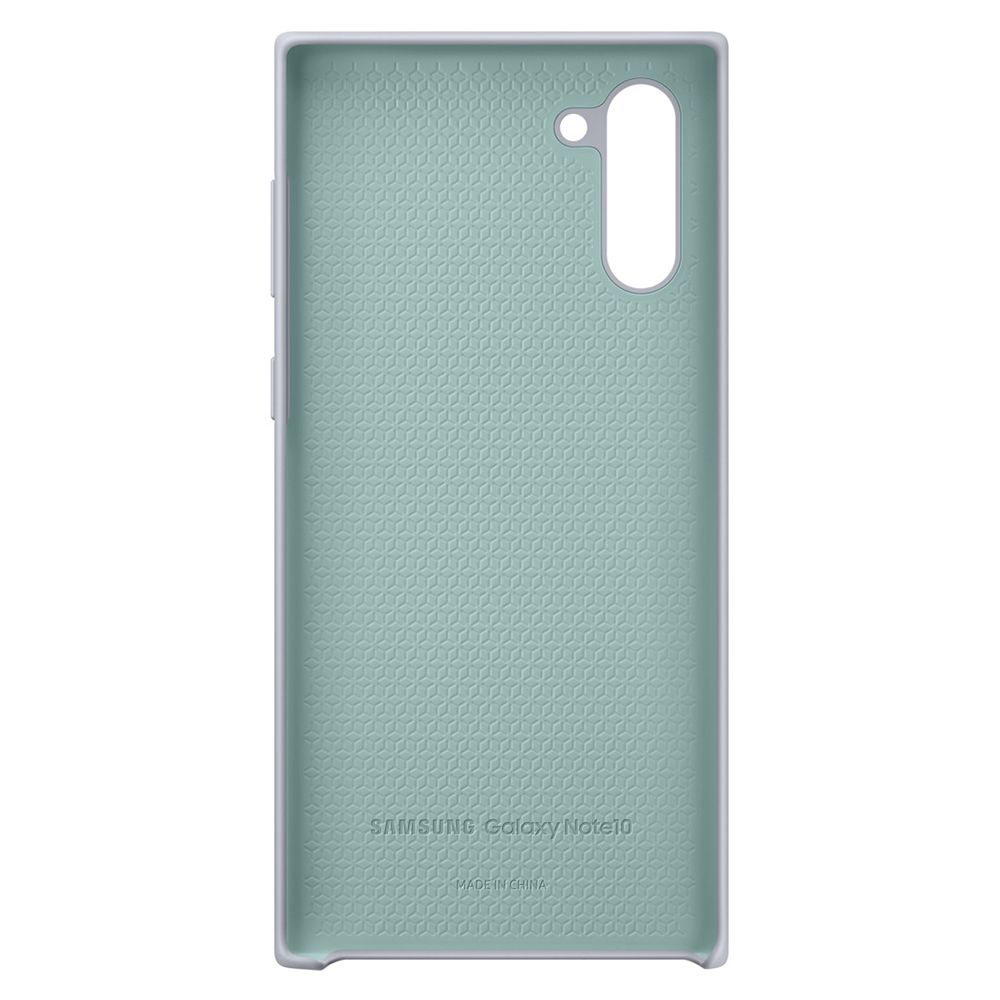 Husa telefon originala Samsung Silicone Cover, pentru Samsung Galaxy Note 10, argintiu