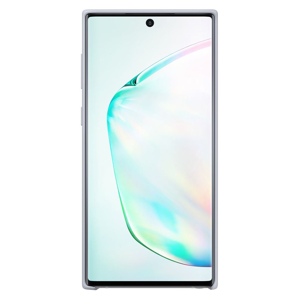 Husa telefon originala Samsung Silicone Cover, pentru Samsung Galaxy Note 10, argintiu