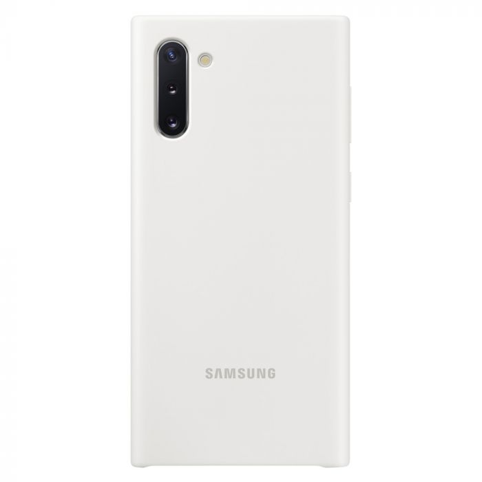 Husa telefon originala Samsung Silicone Cover, pentru Samsung Galaxy Note 10, alb