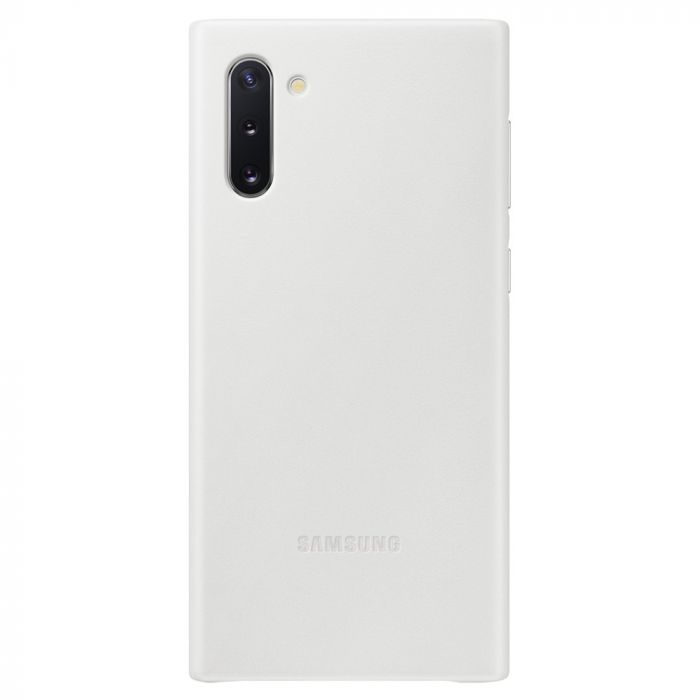Husa telefon originala Samsung Leather Cover, pentru Samsung Galaxy Note 10, alb