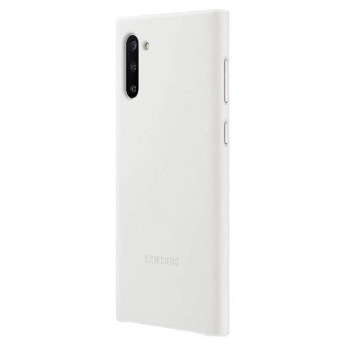 Husa telefon originala Samsung Leather Cover, pentru Samsung Galaxy Note 10, alb