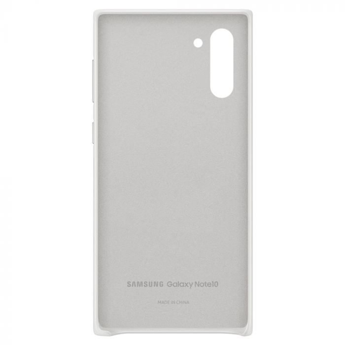 Husa telefon originala Samsung Leather Cover, pentru Samsung Galaxy Note 10, alb