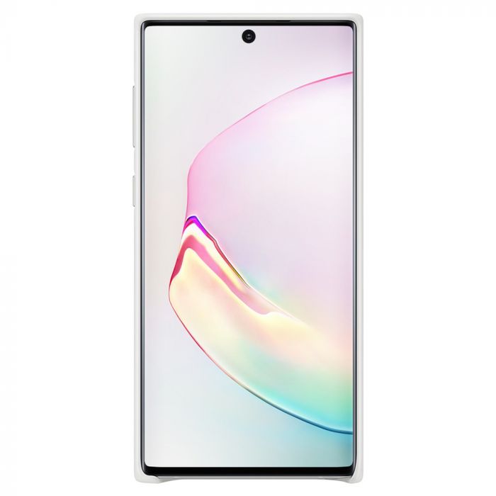 Husa telefon originala Samsung Leather Cover, pentru Samsung Galaxy Note 10, alb