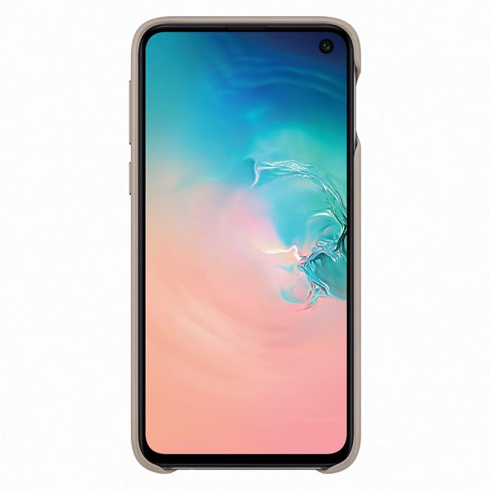 Husa telefon originala Samsung Leather Cover, pentru Samsung Galaxy S10e G970, gri
