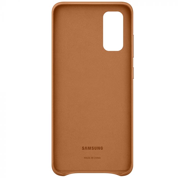 Husa telefon originala Samsung Leather Cover, pentru Samsung Galaxy S20, maro