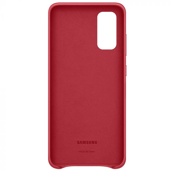 Husa telefon originala Samsung Leather Cover, pentru Samsung Galaxy S20, rosu