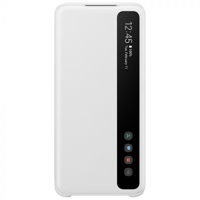 Husa telefon originala Samsung Book Clear View, pentru Samsung Galaxy S20, alb