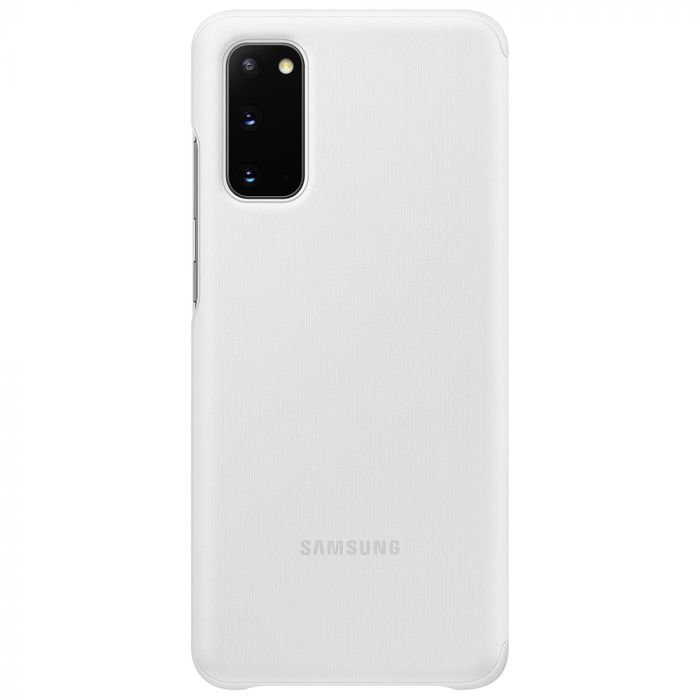 Husa telefon originala Samsung Book Clear View, pentru Samsung Galaxy S20, alb