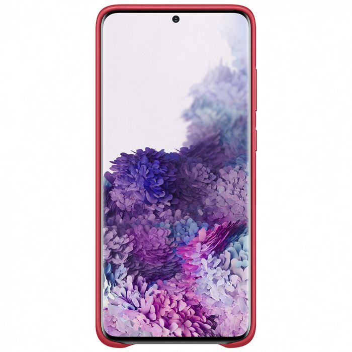Husa telefon originala Samsung Leather Cover, pentru Samsung Galaxy S20 Plus, rosu