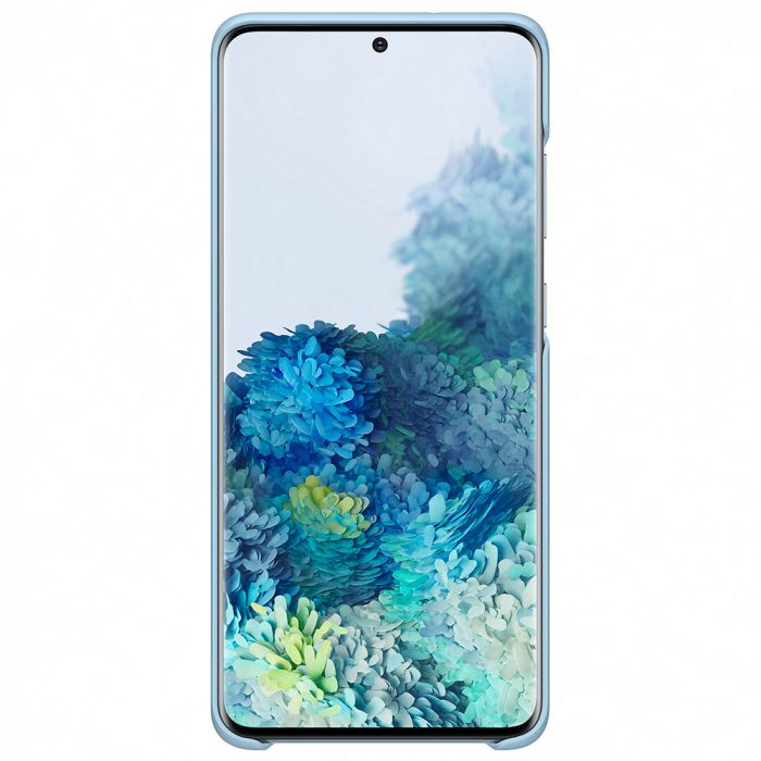 Husa telefon originala Samsung Led Cover, pentru Samsung Galaxy S20 Plus, albastru