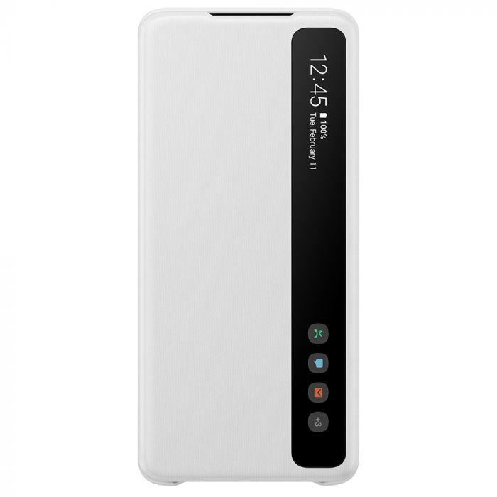 Husa telefon originala Samsung Book Clear View, pentru Samsung Galaxy S20 Plus, alb