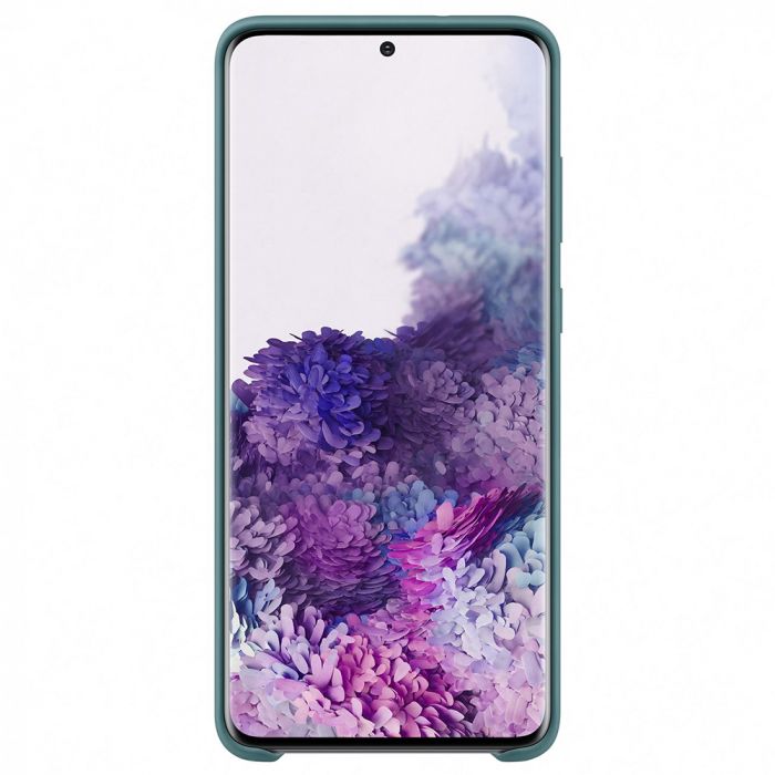 Husa telefon originala Samsung Kvadrat Cover, pentru Samsung Galaxy S20 Plus, plastic 100% reciclat, verde