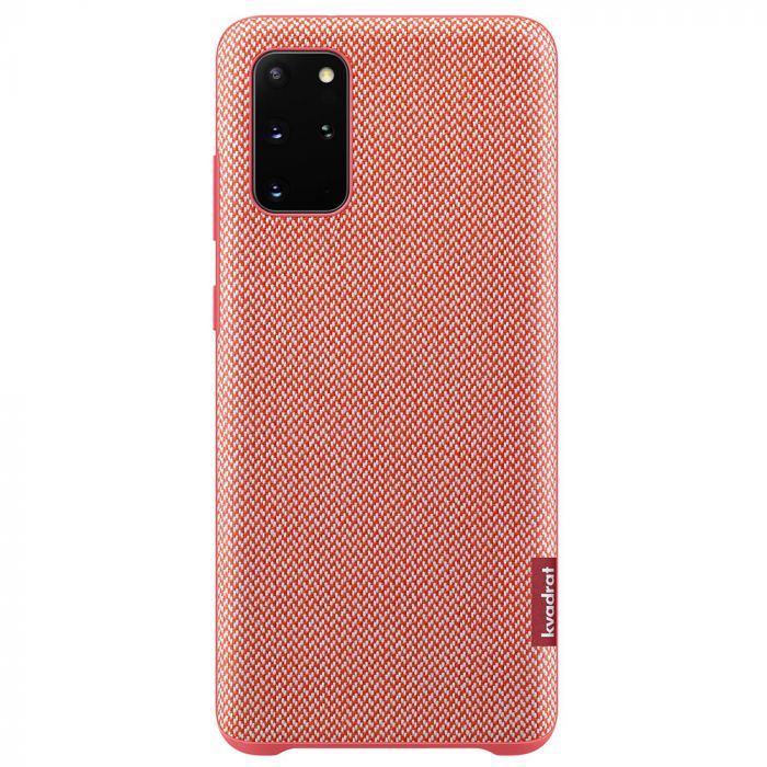 Husa telefon originala Samsung Kvadrat Cover, pentru Samsung Galaxy S20 Plus, plastic 100% reciclat, rosu