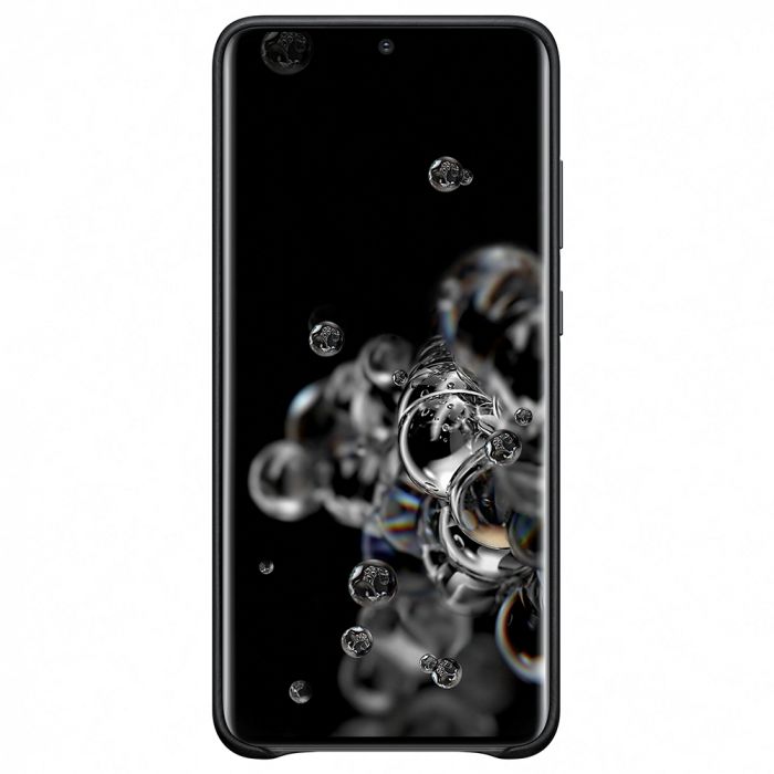 Husa telefon originala Samsung Leather Cover, pentru Samsung Galaxy S20 Ultra, negru