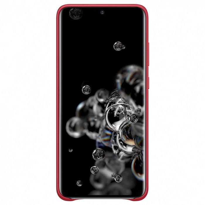 Husa telefon originala Samsung Leather Cover, pentru Samsung Galaxy S20 Ultra, rosu