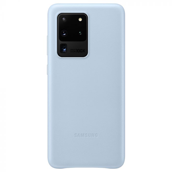 Husa telefon originala Samsung Leather Cover, pentru Samsung Galaxy S20 Ultra, albastru