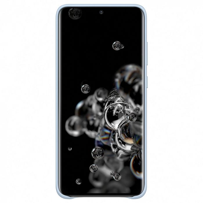Husa telefon originala Samsung Leather Cover, pentru Samsung Galaxy S20 Ultra, albastru