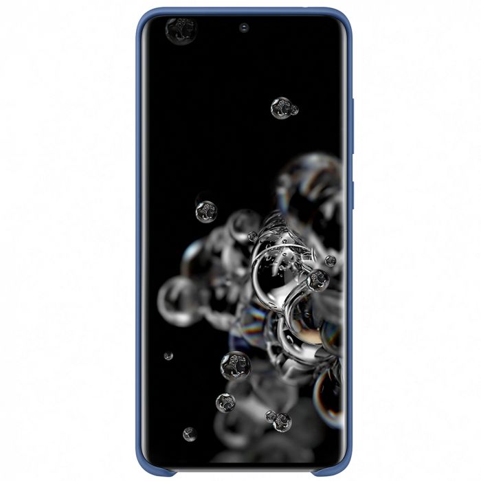 Husa telefon originala Samsung Silicone Cover, pentru Samsung Galaxy S20 Ultra, albastru