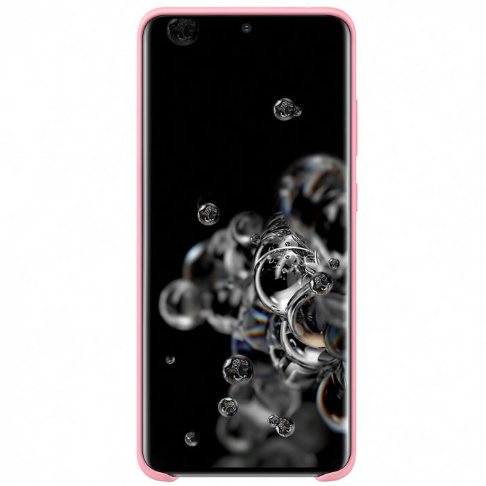 Husa telefon originala Samsung Silicone Cover, pentru Samsung Galaxy S20 Ultra, roz