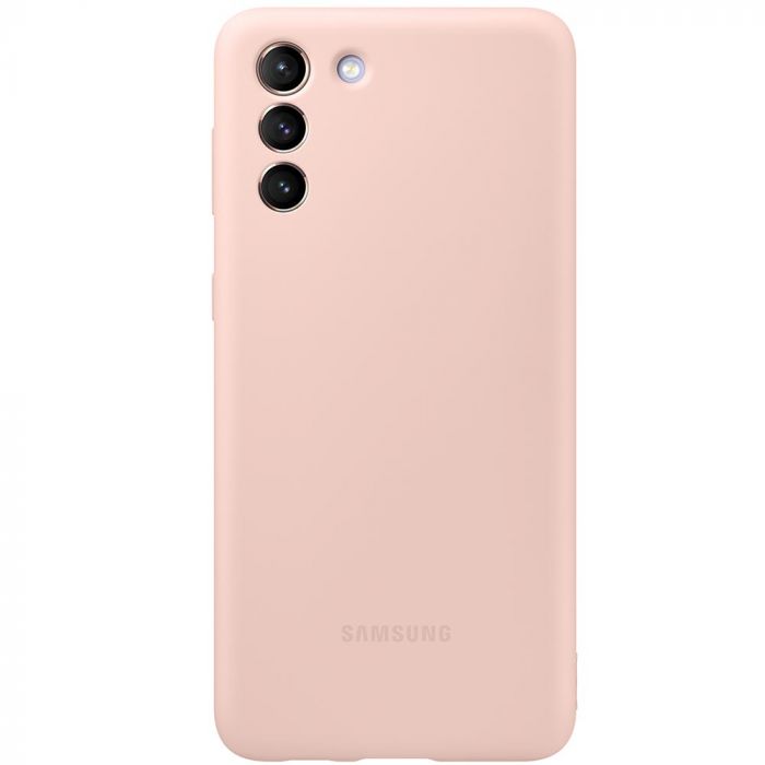 Husa telefon originala Samsung Silicone Cover, pentru Samsung Galaxy S21 Plus, roz