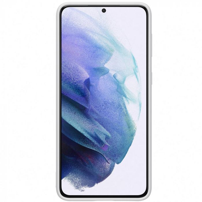 Husa telefon originala Samsung Silicone Cover, pentru Samsung Galaxy S21 Plus, gri
