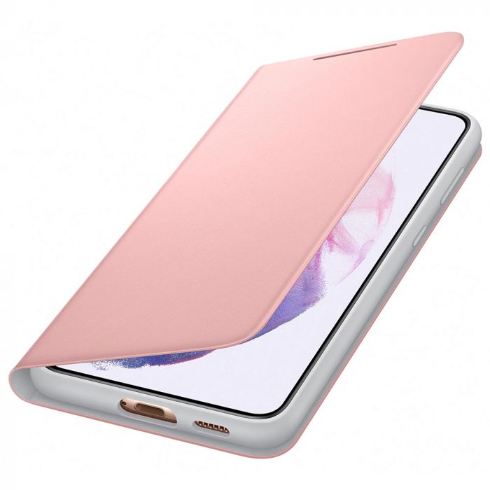 Husa telefon originala Samsung Smart LED View Cover, pentru Samsung Galaxy S21 Plus, roz