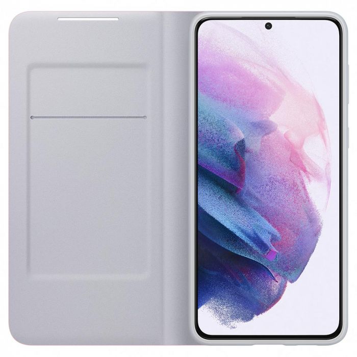 Husa telefon originala Samsung Smart LED View Cover, pentru Samsung Galaxy S21 Plus, roz