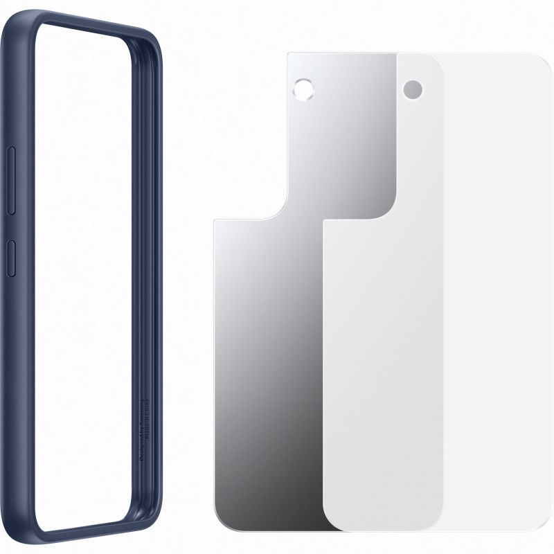 Husa telefon originala Samsung Frame Cover, pentru Samsung Galaxy S22, albastru