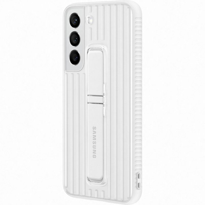 Husa telefon originala Samsung Protective Standing Cover, pentru Samsung Galaxy S22, alb