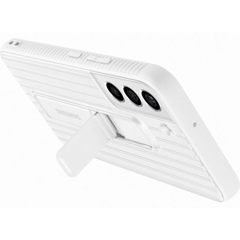 Husa telefon originala Samsung Protective Standing Cover, pentru Samsung Galaxy S22, alb