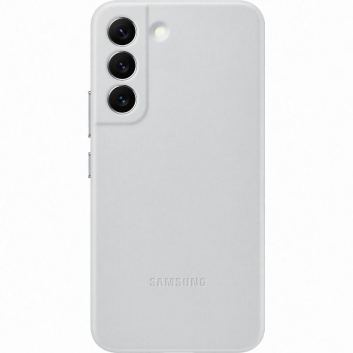 Husa telefon originala Samsung Leather Cover, pentru Samsung Galaxy S22, gri