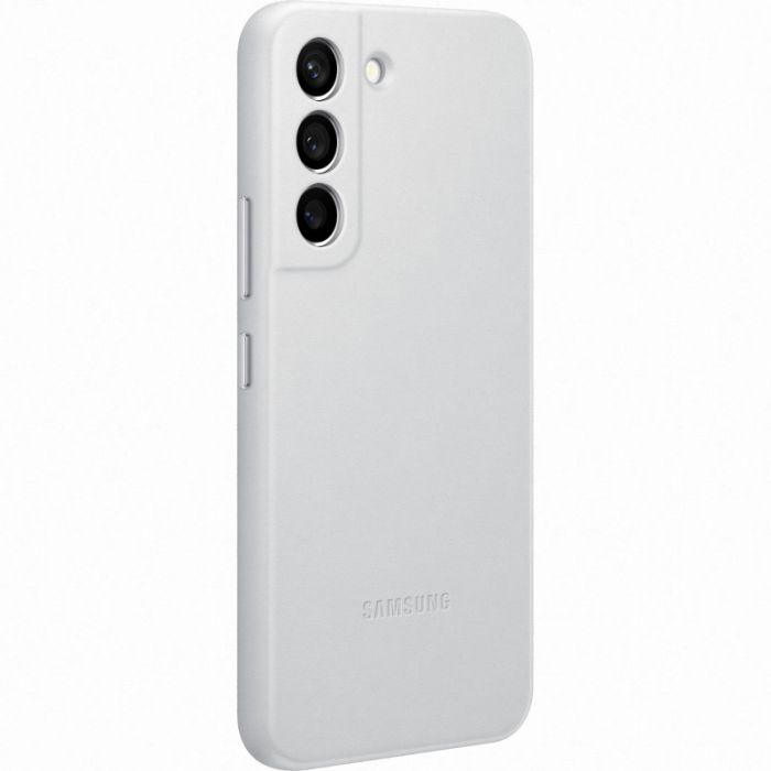 Husa telefon originala Samsung Leather Cover, pentru Samsung Galaxy S22, gri