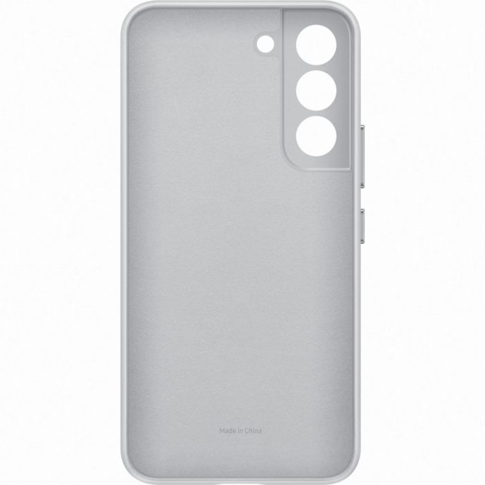 Husa telefon originala Samsung Leather Cover, pentru Samsung Galaxy S22, gri