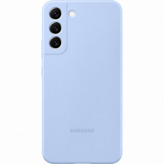 Husa telefon originala Samsung Silicone Cover, pentru Samsung Galaxy S22 Plus, albastru