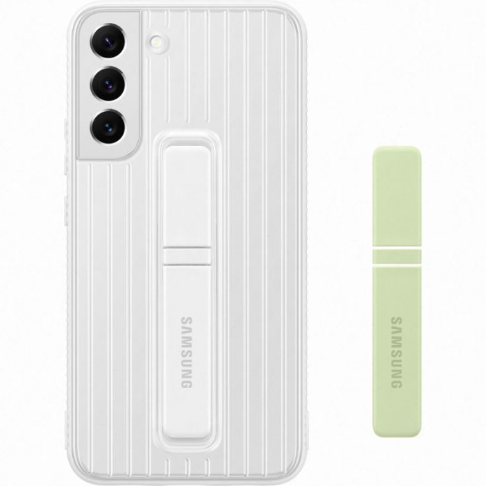 Husa telefon originala Samsung Protective Standing Cover, pentru Samsung Galaxy S22 Plus, alb
