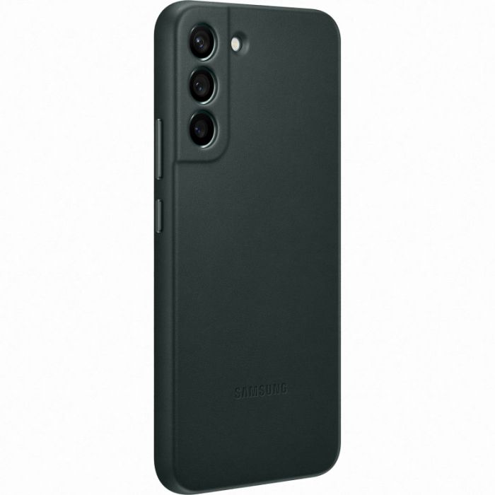 Husa telefon originala Samsung Leather Cover, pentru Samsung Galaxy S22 Plus, verde