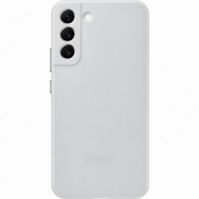 Husa telefon originala Samsung Leather Cover, pentru Samsung Galaxy S22 Plus, gri