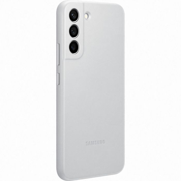 Husa telefon originala Samsung Leather Cover, pentru Samsung Galaxy S22 Plus, gri