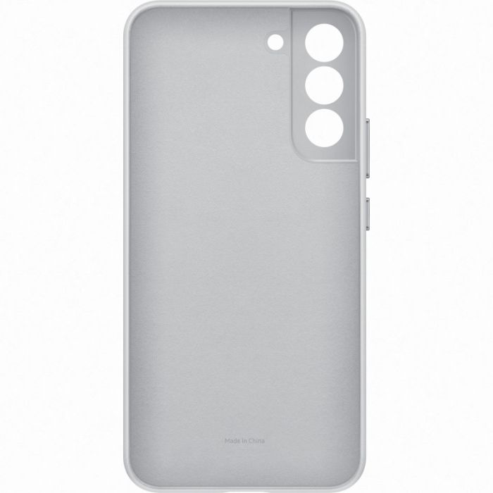 Husa telefon originala Samsung Leather Cover, pentru Samsung Galaxy S22 Plus, gri