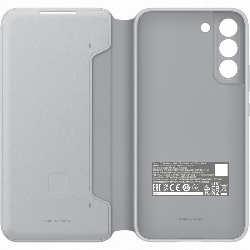 Husa telefon originala Samsung Smart LED View Cover, pentru Samsung Galaxy S22 Plus, gri