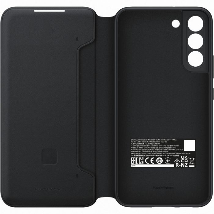 Husa telefon originala Samsung Smart LED View Cover, pentru Samsung Galaxy S22 Plus, negru