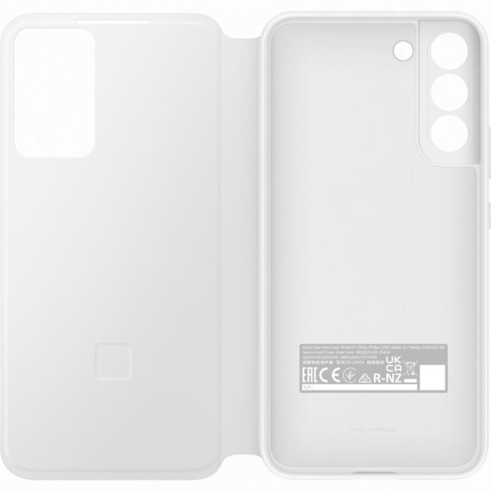 Husa telefon originala Samsung Smart Clear View Cover, pentru Samsung Galaxy S22 Plus, alb