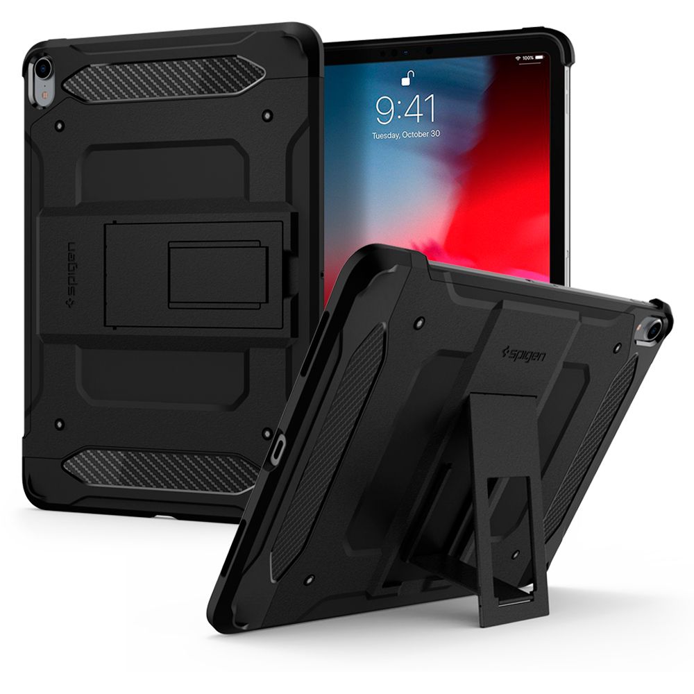 Husa pentru tableta Apple iPad Pro 12.9 inch 2018 / 2020, Spigen Tough Tech, negru