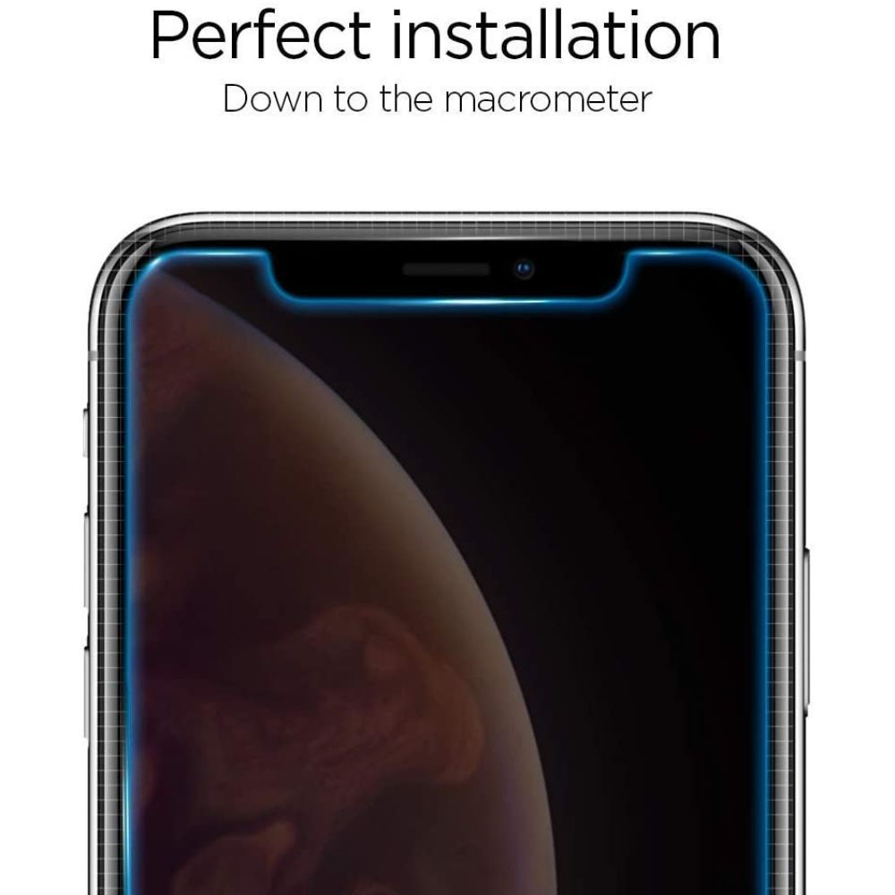 Folie de protectie telefon Apple iPhone 11 Pro Max / Xs Max, Spigen GLAS.tr Slim HD, transparent