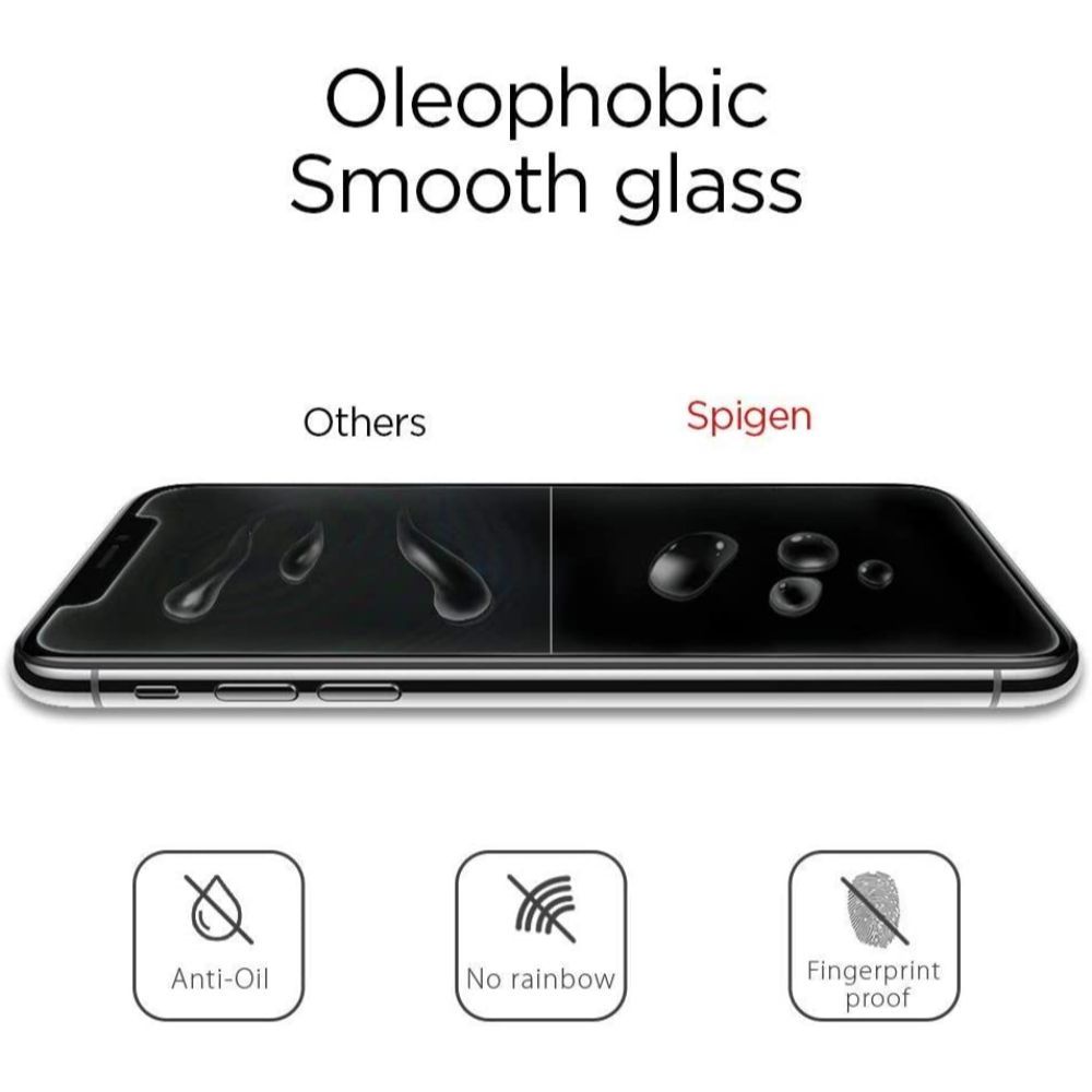 Folie de protectie telefon Apple iPhone 11 Pro Max / Xs Max, Spigen GLAS.tr Slim HD, transparent
